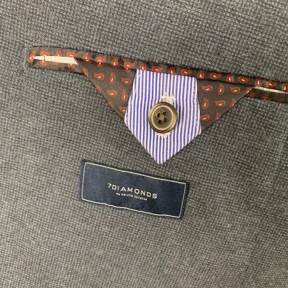 NEW 7 Diamonds Size XL Mens Sport Coat Blazer Jacket Navy Blue Lined Career Work - Picture 10 of 12